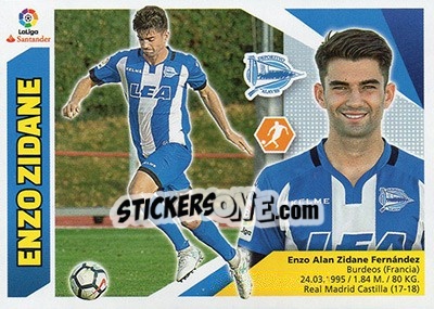 Sticker Enzo Zidane (12) - Liga Spagnola 2017-2018 n. 53 - Colecciones ESTE