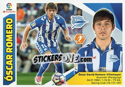 Sticker óscar Romero (13) - Liga Spagnola 2017-2018 n. 54 - Colecciones ESTE