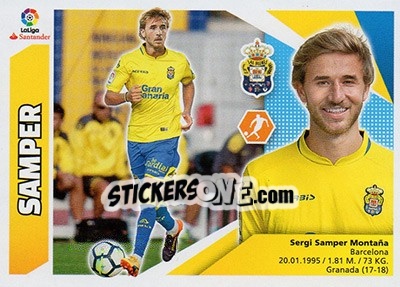 Sticker Samper (9BIS) - Liga Spagnola 2017-2018 - Colecciones ESTE