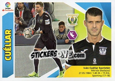 Sticker Cuéllar (1) - Liga Spagnola 2017-2018 - Colecciones ESTE