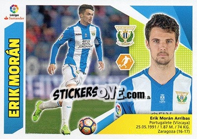 Sticker Erik Morán (10A) - Liga Spagnola 2017-2018 n. 411 - Colecciones ESTE