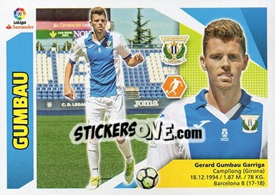 Cromo Gumbau (10B) - Liga Spagnola 2017-2018 n. 412 - Colecciones ESTE