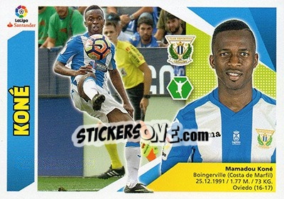 Sticker Mamadou Koné (14) - Liga Spagnola 2017-2018 n. 416 - Colecciones ESTE
