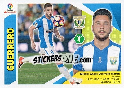 Cromo Guerrero (16) - Liga Spagnola 2017-2018 n. 418 - Colecciones ESTE