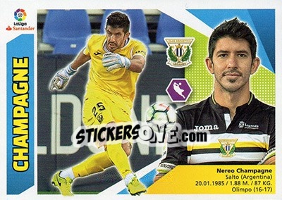 Cromo Champagne (2BIS) - Liga Spagnola 2017-2018 n. 419 - Colecciones ESTE