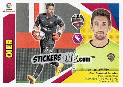 Sticker Oier (2) - Liga Spagnola 2017-2018 - Colecciones ESTE