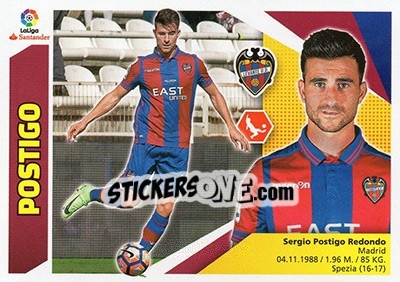 Sticker Postigo (5) - Liga Spagnola 2017-2018 n. 435 - Colecciones ESTE
