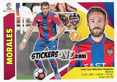 Sticker Morales (11) - Liga Spagnola 2017-2018 n. 442 - Colecciones ESTE