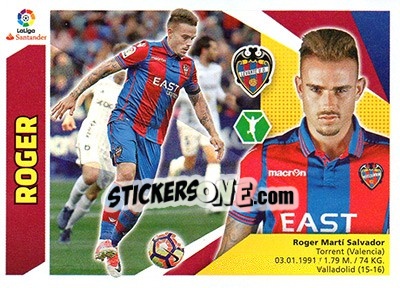 Sticker Roger (15) - Liga Spagnola 2017-2018 n. 447 - Colecciones ESTE