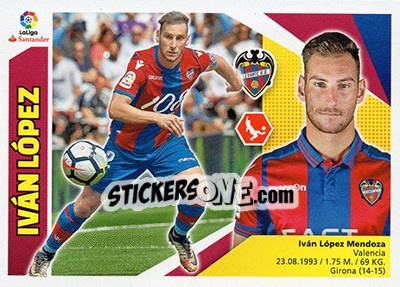 Sticker Iván López (3BIS) - Liga Spagnola 2017-2018 n. 449 - Colecciones ESTE