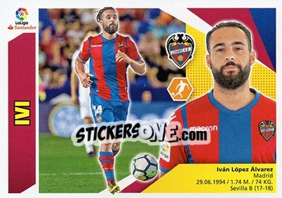 Sticker Ivi (9BIS) - Liga Spagnola 2017-2018 n. 450 - Colecciones ESTE