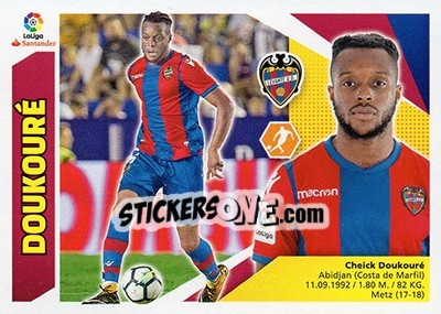 Cromo Doukouré (10BIS) - Liga Spagnola 2017-2018 n. 451 - Colecciones ESTE
