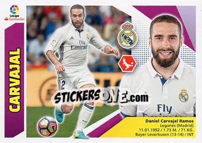 Sticker Carvajal (3) - Liga Spagnola 2017-2018 n. 463 - Colecciones ESTE