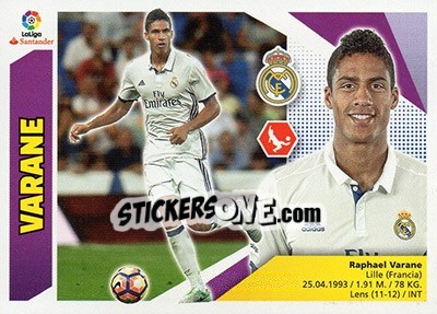 Sticker Varane (5) - Liga Spagnola 2017-2018 n. 466 - Colecciones ESTE