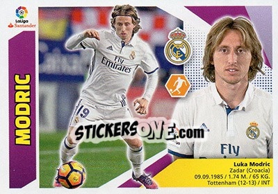 Sticker Modric (9A) - Liga Spagnola 2017-2018 n. 470 - Colecciones ESTE