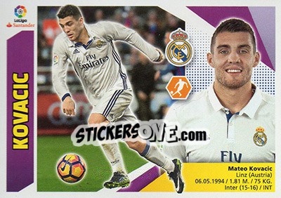 Sticker Kovacic (9B) - Liga Spagnola 2017-2018 n. 471 - Colecciones ESTE