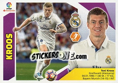 Sticker Kroos (10) - Liga Spagnola 2017-2018 n. 472 - Colecciones ESTE