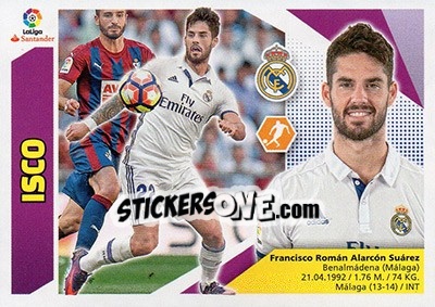 Sticker Isco (11) - Liga Spagnola 2017-2018 n. 473 - Colecciones ESTE