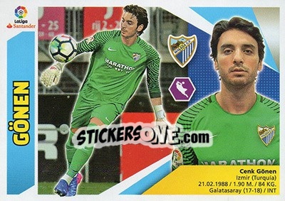 Sticker Gönen (2) - Liga Spagnola 2017-2018 n. 492 - Colecciones ESTE