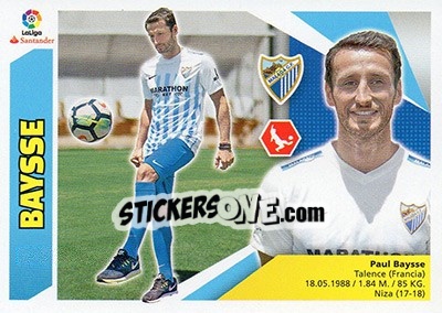 Sticker Baysse (4) - Liga Spagnola 2017-2018 n. 494 - Colecciones ESTE