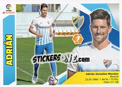 Sticker Adrián (9) - Liga Spagnola 2017-2018 n. 499 - Colecciones ESTE