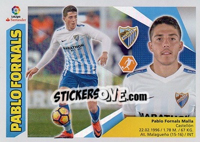 Sticker Pablo Fornals (11) - Liga Spagnola 2017-2018 n. 501 - Colecciones ESTE