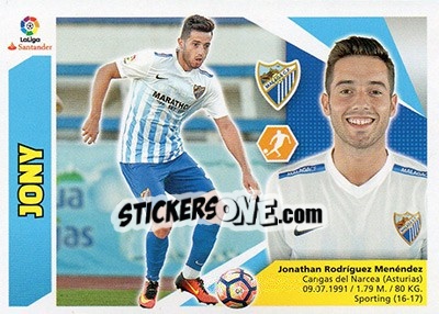 Sticker Jony (13A) - Liga Spagnola 2017-2018 n. 504 - Colecciones ESTE