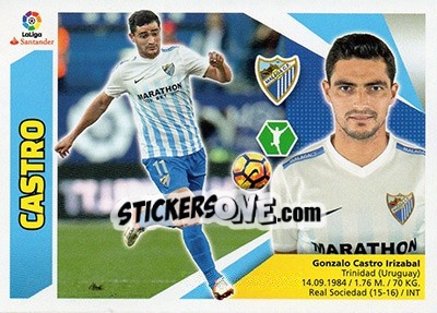 Sticker Castro (13B) - Liga Spagnola 2017-2018 n. 505 - Colecciones ESTE