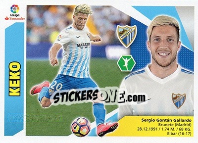 Sticker Keko (15) - Liga Spagnola 2017-2018 n. 507 - Colecciones ESTE