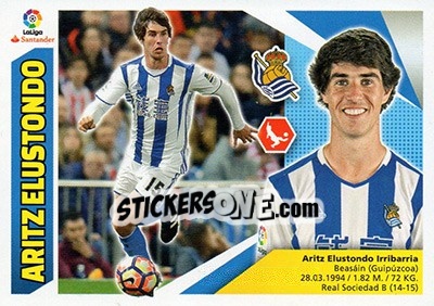 Cromo Aritz Elustondo (4A) - Liga Spagnola 2017-2018 n. 524 - Colecciones ESTE