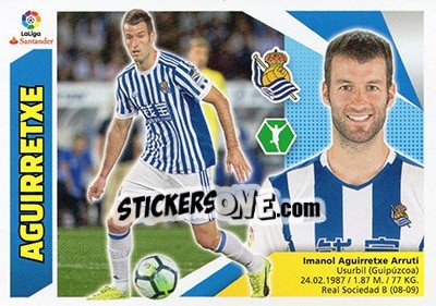 Sticker Aguirretxe (14BIS) - Liga Spagnola 2017-2018 n. 540 - Colecciones ESTE