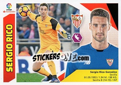 Sticker Sergio Rico (1) - Liga Spagnola 2017-2018 n. 551 - Colecciones ESTE