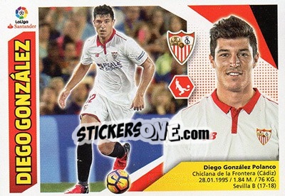 Sticker Diego González (4A) - Liga Spagnola 2017-2018 - Colecciones ESTE