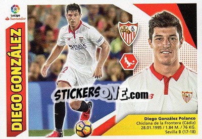 Sticker Diego González (4A) - Liga Spagnola 2017-2018 n. 554 - Colecciones ESTE