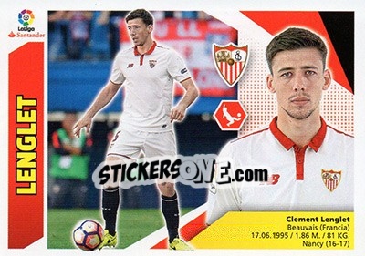 Sticker Lenglet (5) - Liga Spagnola 2017-2018 n. 556 - Colecciones ESTE