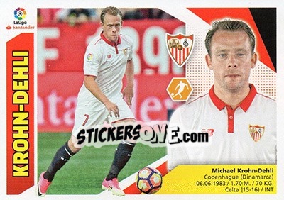 Sticker Krohn-Dehli (9) - Liga Spagnola 2017-2018 n. 560 - Colecciones ESTE