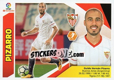 Sticker Pizarro (10) - Liga Spagnola 2017-2018 - Colecciones ESTE