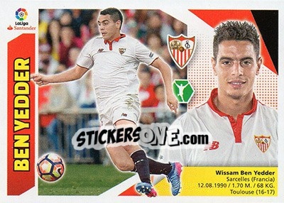 Sticker Ben Yedder (16) - Liga Spagnola 2017-2018 n. 568 - Colecciones ESTE