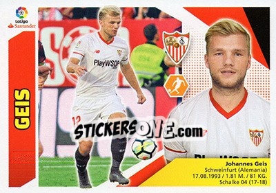 Sticker Geis (9BIS) - Liga Spagnola 2017-2018 n. 570 - Colecciones ESTE