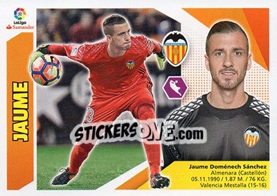 Sticker Jaume (2) - Liga Spagnola 2017-2018 n. 582 - Colecciones ESTE