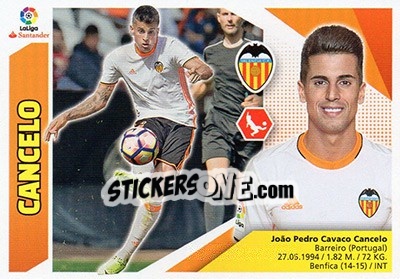 Sticker Cancelo (4) - Liga Spagnola 2017-2018 n. 584 - Colecciones ESTE