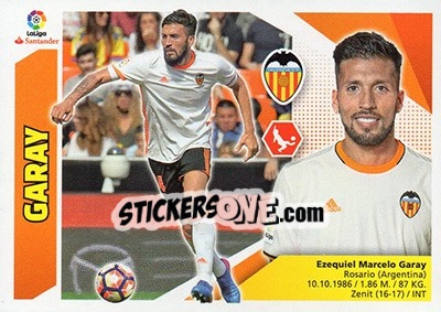 Sticker Garay (5) - Liga Spagnola 2017-2018 n. 585 - Colecciones ESTE