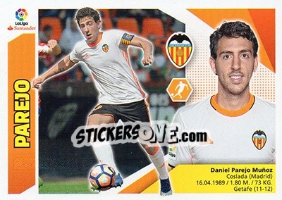 Sticker Parejo (11) - Liga Spagnola 2017-2018 n. 593 - Colecciones ESTE