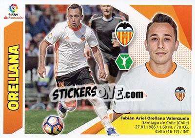Sticker Orellana (14) - Liga Spagnola 2017-2018 n. 597 - Colecciones ESTE