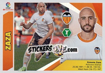 Sticker Zaza (16) - Liga Spagnola 2017-2018 n. 599 - Colecciones ESTE