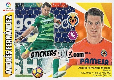 Sticker Andrés Fernández (2) - Liga Spagnola 2017-2018 - Colecciones ESTE