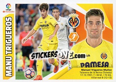 Sticker Manu Trigueros (9) - Liga Spagnola 2017-2018 n. 620 - Colecciones ESTE
