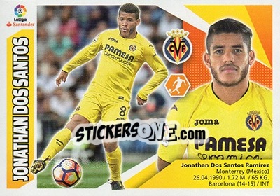 Sticker Jonathan Dos Santos (11) - Liga Spagnola 2017-2018 n. 623 - Colecciones ESTE
