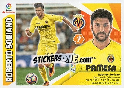 Sticker Roberto Soriano (12) - Liga Spagnola 2017-2018 - Colecciones ESTE