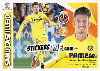 Sticker Samu Castillejo (13) - Liga Spagnola 2017-2018 - Colecciones ESTE